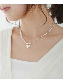 パール×メタルハートネックレス Sonny Label サニーレーベル アクセサリー・腕時計 ネックレス シルバー[Rakuten Fashion]