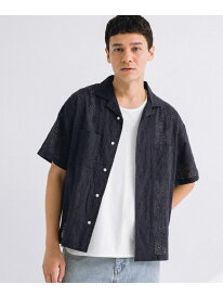 【SALE／50%OFF】レース刺繍ショートスリーブシャツ Sonny Label サニーレーベル トップス シャツ・ブラウス ネイビー イエロー ホワイト カーキグリーン【RBA_E】[Rakuten Fashion]