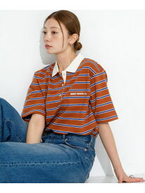 【SALE／50%OFF】メッセージボーダーポロシャツ Sonny Label サニーレーベル トップス ポロシャツ ブラウン ホワイト グレー【RBA_E】[Rakuten Fashion]