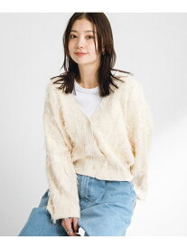【SALE／50%OFF】フェザーフリンジニットカーディガン Sonny Label サニーレーベル トップス カーディガン ホワイト パープル グレー【RBA_E】[Rakuten Fashion]