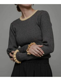 『洗濯可』袖口フリルクルーネックプルオーバー Sonny Label サニーレーベル トップス ニット[Rakuten Fashion]