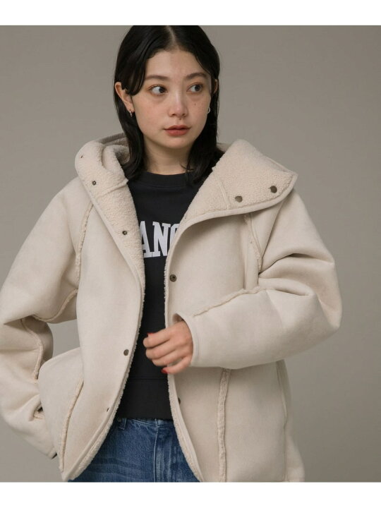 楽天市場】ムートンリバーシブルフーディーコート Sonny Label サニー 