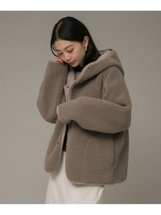 楽天市場】ムートンリバーシブルフーディーコート Sonny Label サニー  