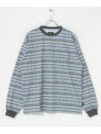 【SALE／40%OFF】MAGIC NUMBER FLOWER BORDER LONG-SLEEVE T-SHIRTS Sonny Label サニーレーベル トップス カットソー・Tシャツ ブルー ブラック【RBA_E】【送料無料】[Rakuten Fashion]