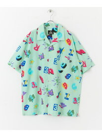 【SALE／50%OFF】MAGIC NUMBER OPEN COLLAR SHORT-SLEEVE SHIRTS Sonny Label サニーレーベル トップス シャツ・ブラウス ブラック グリーン【RBA_E】【送料無料】[Rakuten Fashion]