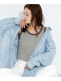 【SALE／50%OFF】フライス/ジャガードタンクトップ Sonny Label サニーレーベル トップス ノースリーブ・タンクトップ ブラック ホワイト グレー イエロー【RBA_E】[Rakuten Fashion]