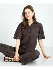 【SALE／50%OFF】エンブロイダリーコットンオールインワン Sonny Label サニーレーベル オールインワン・オーバーオール オーバーオール・サロペット ブラック ブラウン【RBA_E】【送料無料】[Rakuten Fashion]