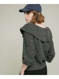 【SALE／50%OFF】『WEB限定』フリルカラーアゼニット Sonny Label サニーレーベル トップス ニット グレー ベージュ【RBA_E】[Rakuten Fashion]