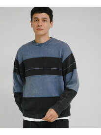 【SALE／40%OFF】ピグメントパネルボーダーニット Sonny Label サニーレーベル トップス ニット ブラック ネイビー【RBA_E】【送料無料】[Rakuten Fashion]