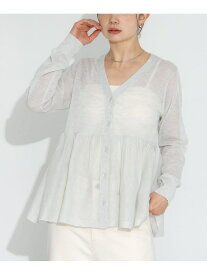 【SALE／20%OFF】シアーペプラムニットカーディガン Sonny Label サニーレーベル トップス カーディガン ブラック【RBA_E】【送料無料】[Rakuten Fashion]