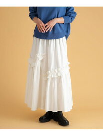 【SALE／35%OFF】フリルディテールコットンスカート Sonny Label サニーレーベル スカート その他のスカート ブラック ホワイト【RBA_E】【送料無料】[Rakuten Fashion]