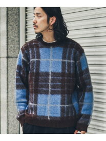 【SALE／60%OFF】チェックジャガードニットプルオーバー Sonny Label サニーレーベル トップス ニット ブラウン ネイビー レッド【RBA_E】[Rakuten Fashion]
