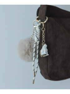 CAT AND FAKEFUR CHARM Sonny Label �T�j�[���[�x�� �t�@�b�V�����G�� �`���[���E�L�[�`�F�[�� �x�[�W�� �u���E��[Rakuten Fashion]