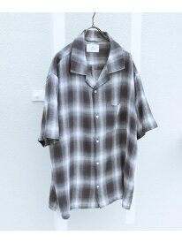 【SALE／50%OFF】オーバーダイチェックショートスリーブシャツ Sonny Label サニーレーベル トップス シャツ・ブラウス グレー ブルー グリーン【RBA_E】[Rakuten Fashion]