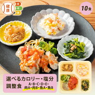 【3/10限定P3倍】選べる カロリー・塩分調整食 10食セット 冷凍弁当 宅配弁当 宅配 弁当 食品 減塩 レン…