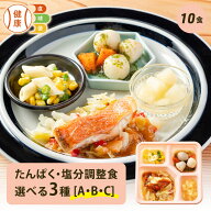 【3/10限定P3倍】選べる たんぱく・塩分調整食セット 10食分 10食 冷凍弁当 冷凍 宅配弁当 低たんぱく 食…