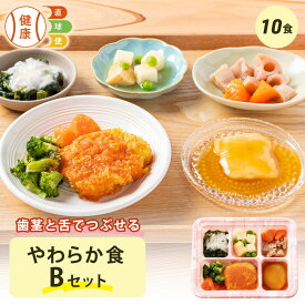 やわらか食Bセット 10食分 10食 柔らかい 歯茎と舌で潰せる 舌でつぶせる 宅配弁当 冷凍弁当 冷凍 惣菜 おかず 詰め合わせ 介護食 国内製造 管理栄養士 監修 弁当 やわらか 献立 自宅療養 高齢者 自宅療養 健康直球便 栄養食 時短調理 レンチン
