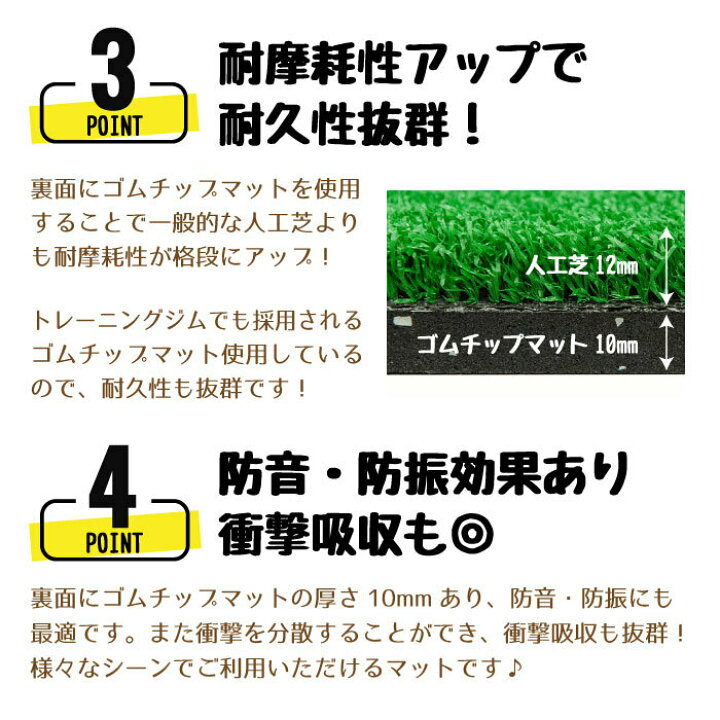 楽天市場】【 ラバーターフ H22mm 】 芝マット ゴルフマット 野球 