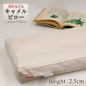 イワタ キャメル 枕 (低め 2．5センチ) 岩田 枕 ピロー まくら 肩こり キャメル枕 IWATA 日本製 国産 洗える