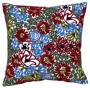 【セット販売】 フェザー クッション & クッションカバー 45×45cm シビラ Sybilla 刺繍 カラダス ベソス ベルティカル エロイセ エンブロイダリー 上品 上質 高級感 ポップ 花柄 ストライプ お