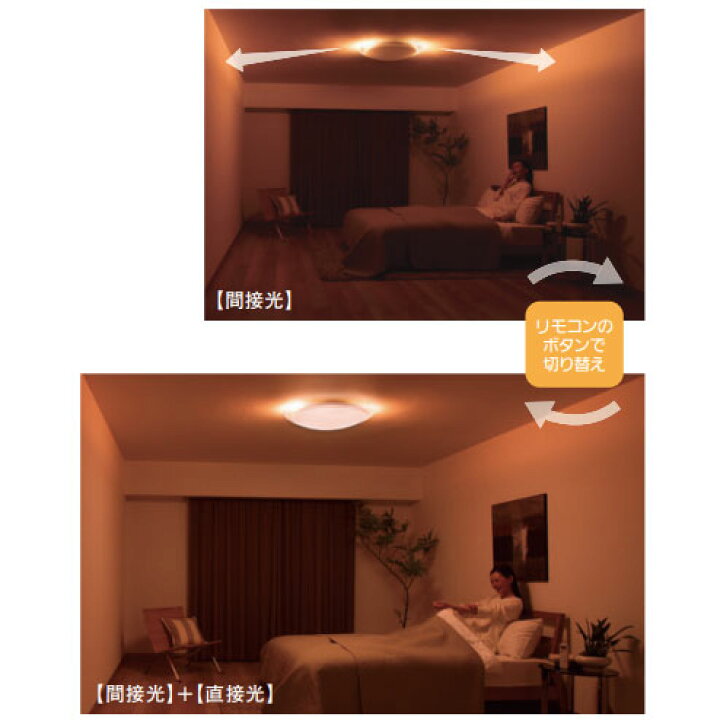 パナソニック LEDシーリングライト 寝室向け 目覚めのあかり搭載 リネン柄 調光・調色可 8畳 HH-CF0871A ライト・照明器具