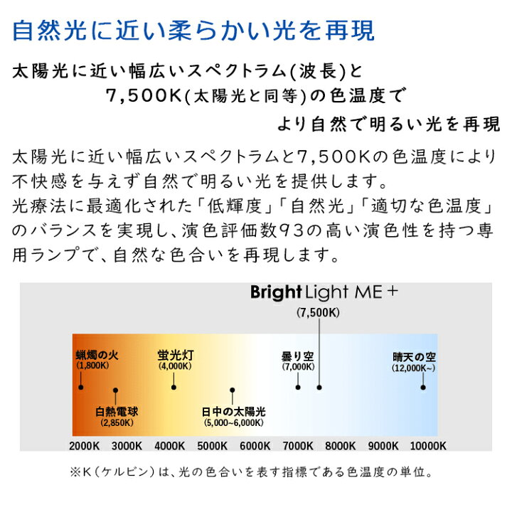 楽天市場】ブライトライトME+ 光目覚ましライト 約幅33×高さ53.5×奥行 