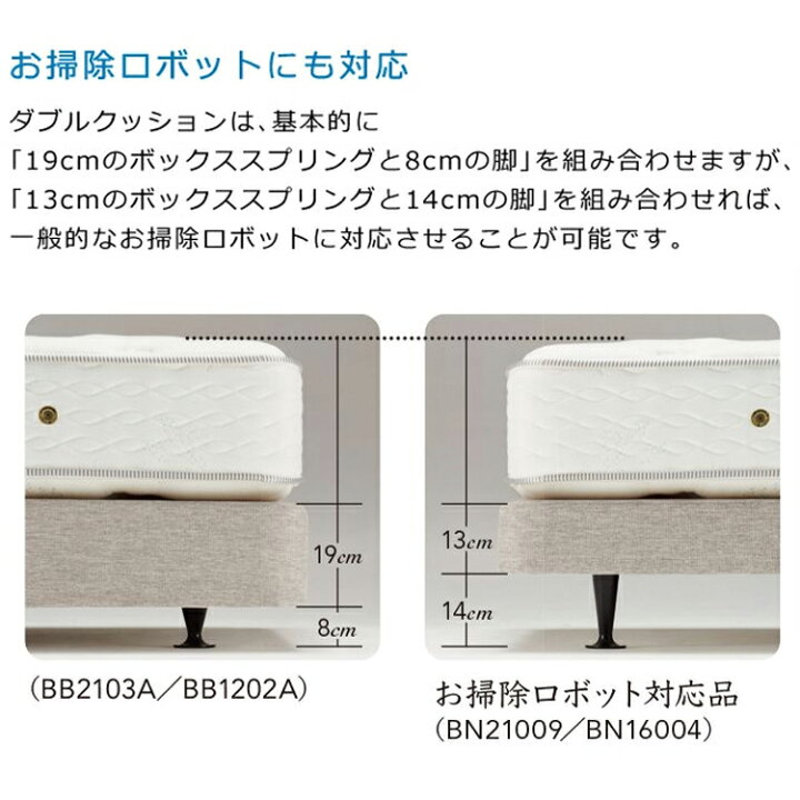 楽天市場】シモンズ 共通ボックススプリング ダブルクッション用 組立 
