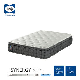 ＜シーリー公式＞シナジー マットレス シーリースポーツ Sealy ベッド ユーロピロートップ チタン コイル ゾーニング ウレタン 柔らかめ 温度調節 日本製 送料無料 設置無料
