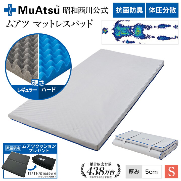 楽天市場】昭和西川 ムアツ マットレスパッド シングル 「ムアツ 