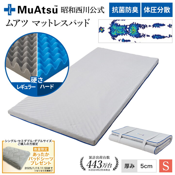 楽天市場】昭和西川 ムアツ マットレスパッド シングル 「あったか 