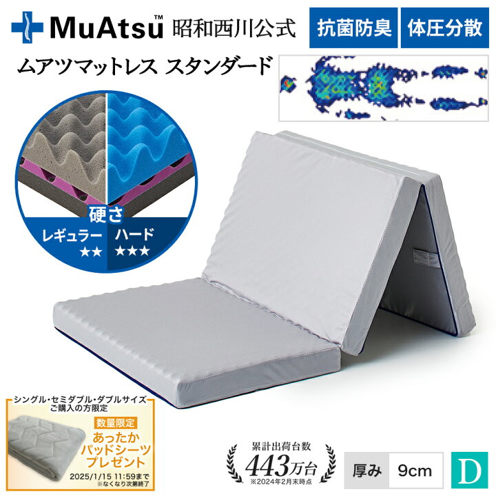 楽天市場】昭和西川 ムアツ マットレス ダブル 【スタンダード 