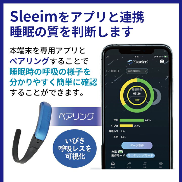楽天市場】いびき いびき防止グッズ Sleeim スリーム SSS-100 呼吸レス 