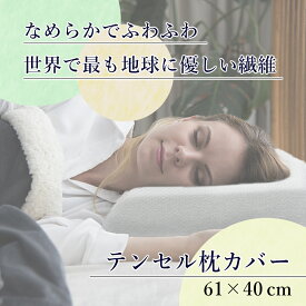 枕カバー さらっふわっな優しい肌触り テンセル枕カバー ピローケース 吸湿速乾 なめらか 肌に優しい 61cm×40cm まくら テンセル 環境保全素材 サステナブル ロハス