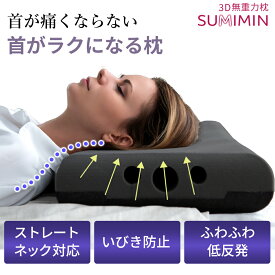 【マラソン限定 2000円オフクーポン配布中】枕 まくら 首を圧迫しない 痛くならない いびき防止 枕 無重力枕 SUMIMIN 炭眠 スミミン 泡枕 高さが選べる 頸椎枕 GUTNAP 活性炭 NASA開発素材配合公式 消臭 低反発 いびき防止 仰向け 横寝 ストレートネック ギフト