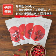 国産唐辛子【1000円ポッキリ 送料無料】九州唐辛子4種から3種類選べる！ 唐辛子 辛い 激辛 鍋物 スープ料…