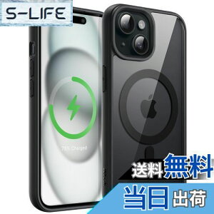 yzJETech iPhone 15 6.1C`p }Olbg P[X MagSafeɑΉ Ռz op[Jo[ \bhJ[}bgTPUt[ h~ NAobN (ubN)