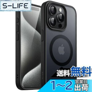 yzJEDirect iPhone15ProMax 6.7C`i15 Pro Maxjp }Olbg P[X MagSafeɑΉ ̃}bgw ^ ϏՌ Jo[ (ubN)