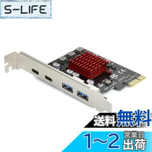 yzELUTENG USB3.1݃{[h 4{[h y2 USB-A & 2 USB-Cz 5Gbps PCIEC^[tF[XJ[h USB3.0gJ[h PCI-Express3.0ڑ PCI-E X1/X4/X8/X16 Windows 11/10/8/7/XP/VistaΉ
