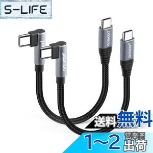 yzaceyoon USB C P[u Z 10cm Type-C L 2{ ő100W }[d ^CvC PL^ 10Z` 480Mbps f[^ CtoC P[u 90x  IX-IX 0.1M for iPhone16 15 V[Y for Galaxy ȂǂU