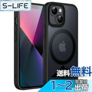 yzJETech iPhone 13 mini 5.4C`p }Olbg P[X MagSafeɑΉ ̃}bgw ^ ϏՌ Jo[ (ubN)