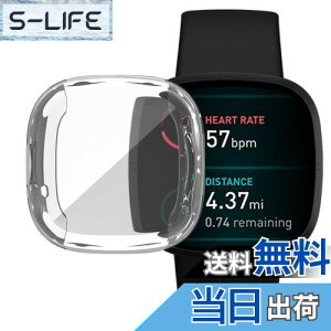 yzFitbit Versa 3 P[X Fitbit Sense \tgP[XyELMKzSʕی ϏՌ ߗ _炩 EȒP TPU EIb` یP[X ^ Jo[ tBbgrbg Versa3 / Sense op[ Ή