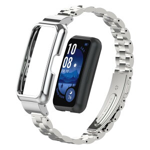 �y���������z[LanQii] �o���h Huawei Band 10 /Huawei Band 9 / 8 �Ή� �X�e�����X���^�� ������� �����o���h �N�C�b�N�����[�X�{�^�� �A�N�Z�T���[ �X�g���b�v �ւ��x���g ���f�B�[�X & �����Y �����x