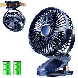 【送料無料】iNeibo 卓上扇風機 クリップ 小型 USB扇風機 【4000mAh大容量バッテリー内蔵】 USBファン 20dB静音 USB-C充電式 コードレス 超強風 20時間連続使用 風量4段階調節 リズム風付き 上下左右360度角度調整 LEDライト機能付き 卓上ファン クリップファン ミニ 扇