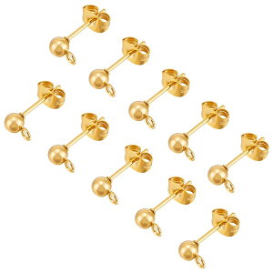 �y���������zUNICRAFTALE �{�[��4mm �ۋʃs�A�X 304�X�e�����X���X�^�b�h�C�������O�p�[�c �J���t�� �L���b�`�i�b�g�t�� �|�X�g�s�A�X �S�[���f�� ���� �s�A�X�p�[�c ������ �����Y���f�B�W���G