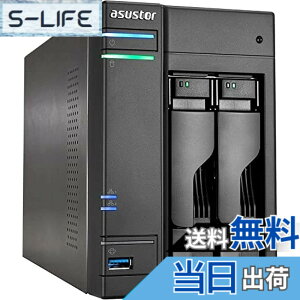 �y���������zASUSTOR ASUS�q��� NAS �L�b�g 2�x�C AS6702T Lockerstor 2 Gen 2 4xM.2 NvMe SSD�X���b�g Intel Celeron N5105 �N�A�b�h�R�A 2x2.5GbE�����|�[�g DDR4 4GB������ HDMI 2.0b ���� ���[�J�[3�N �������K�㗝�X�i