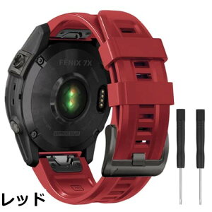 �y���������zAnkersaila 26mm �o���h Compatible with Garmin Fenix 7X, Fenix 5X/5X Plus, Fenix 6X/6X Pro, Fenix 3/3 HR,�\�t�g�V���R���o���h �N�C�b�N�����[�X�� ���� �x���h (�C�R)