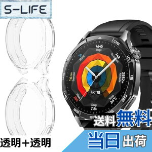 �y���������zAnkersaila�y2������z�Ή� Huawei Watch GT5 46mm �P�[�X �J�o�[ TPU �S�ʕی� �J�o�[ �y�� �ϏՌ��� �C�菝�h�~ �����ߗ� �E���ȒP (����+����)