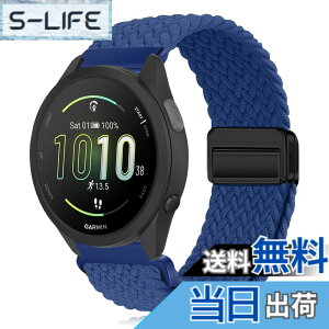 �y���������z[KeeFos] 20mm �o���h Garmin(�K�[�~��) Forerunner 570 42mm/165/245/645/Approach S50/S44/Vivoactive 6/Vivoactive 5/Venu Sq 2/Venu 2 Plus �Ή� �����o���h �i�C�����f�� ���C�o�b�N�� �}�O�l�b�g���o�b�N�� ��