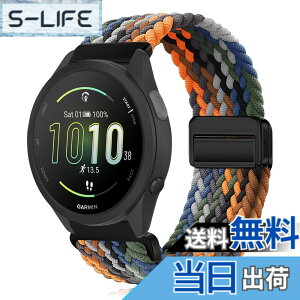 �y���������z[KeeFos] 20mm �o���h Garmin(�K�[�~��) Forerunner 570 42mm/165/245/645/Approach S50/S44/Vivoactive 6/Vivoactive 5/Venu Sq 2/Venu 2 Plus �Ή� �����o���h �i�C�����f�� ���C�o�b�N�� �}�O�l�b�g���o�b�N�� ��