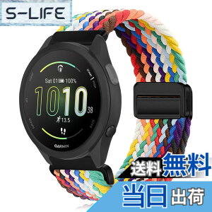 �y���������z[KeeFos] 20mm �o���h Garmin(�K�[�~��) Forerunner 570 42mm/165/245/645/Approach S50/S44/Vivoactive 6/Vivoactive 5/Venu Sq 2/Venu 2 Plus �Ή� �����o���h �i�C�����f�� ���C�o�b�N�� �}�O�l�b�g���o�b�N�� ��